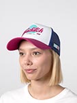 Бейсболка VON DUTCH арт. VD/1/CT/SURF/11 (белый / розовый)